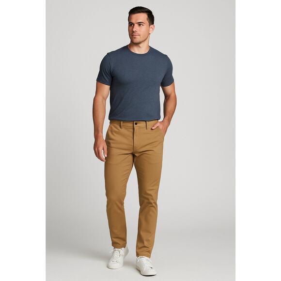 Barbell Apparel Men's 32x34 Khaki Chino Pants Athletic Fit NWT $138